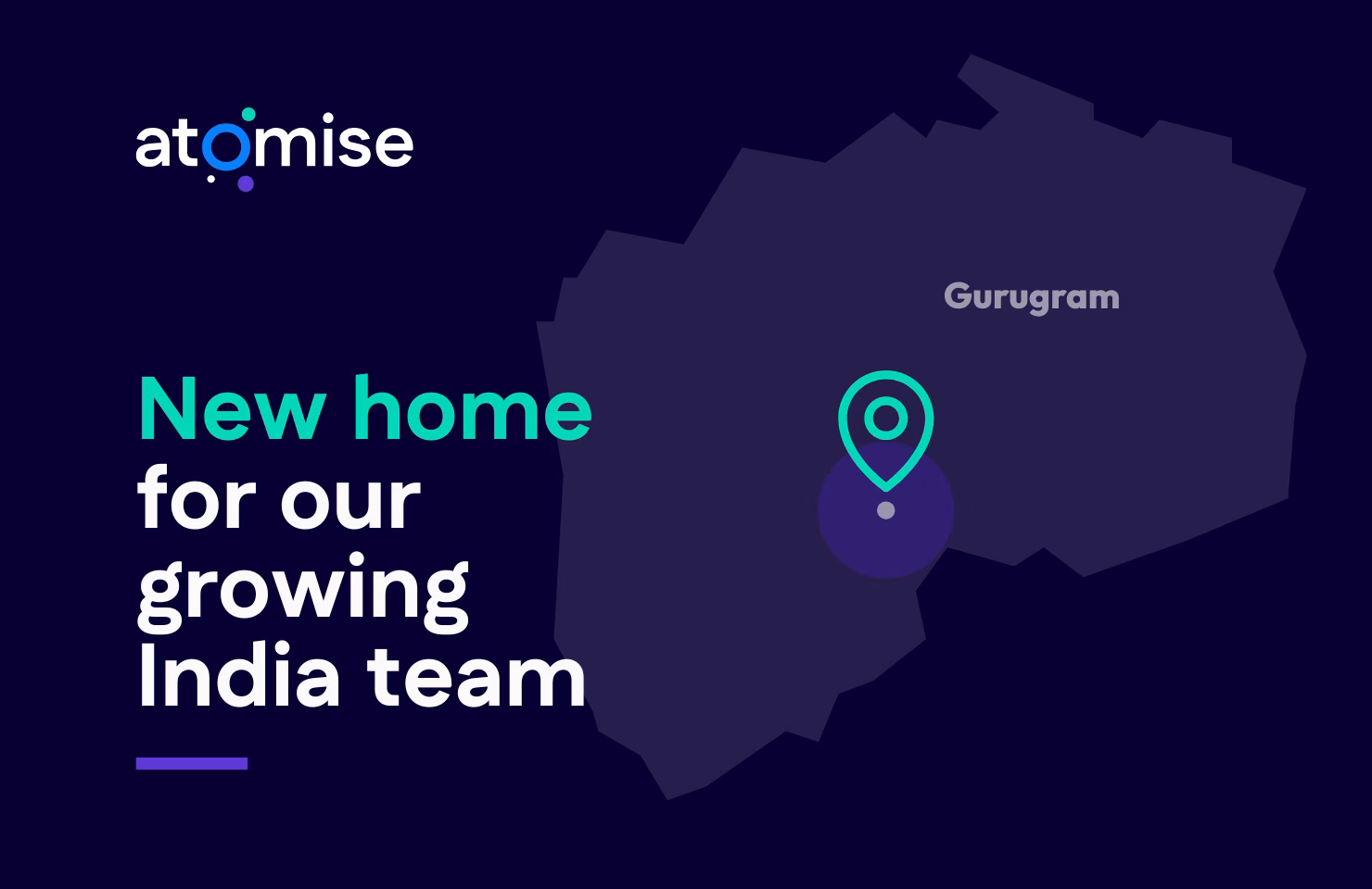 Map of Gurugram - Gurgaon pinpointing the new Atomise office location