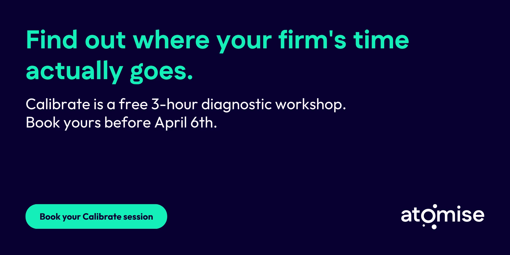 A banner that asks find out where your firm's time actually goes